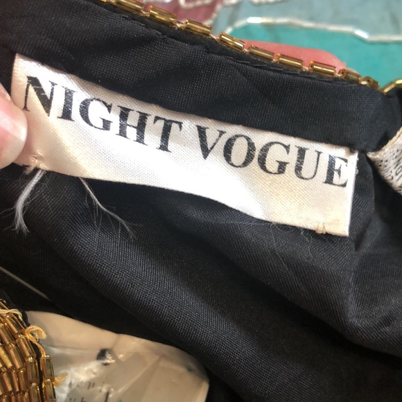 NWT Vintage Night Vogue Evening Jacket S 100 Silk Pearl Beads Sequins sparkling - Picture 10 of 16